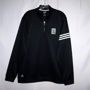 Adidas Golf ClimaLite Pullover Men's Size L Black Long Sleeve 1/4 Zip